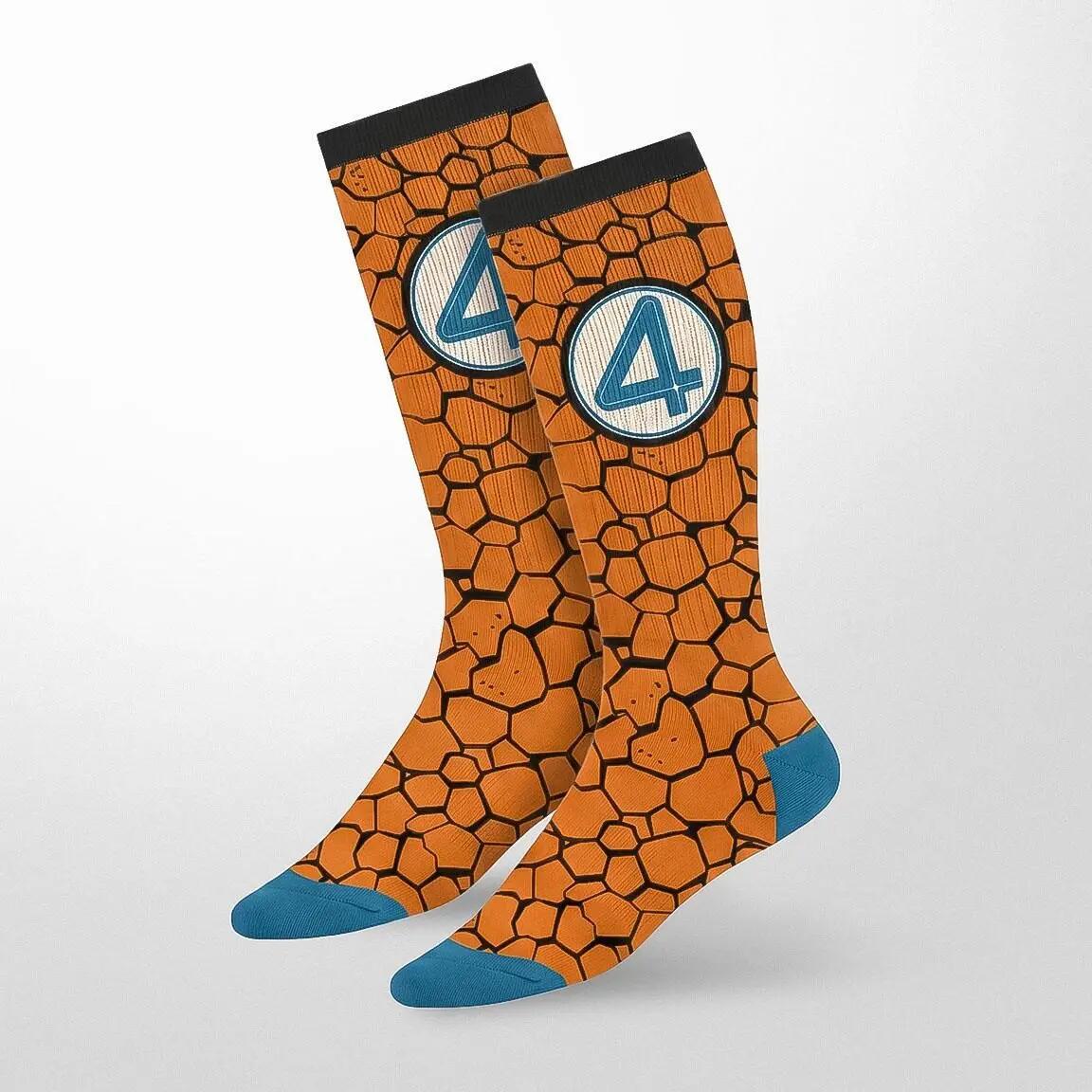 Sokkenset kinderen Fantastic Four katoen blauw en oranje 2/7