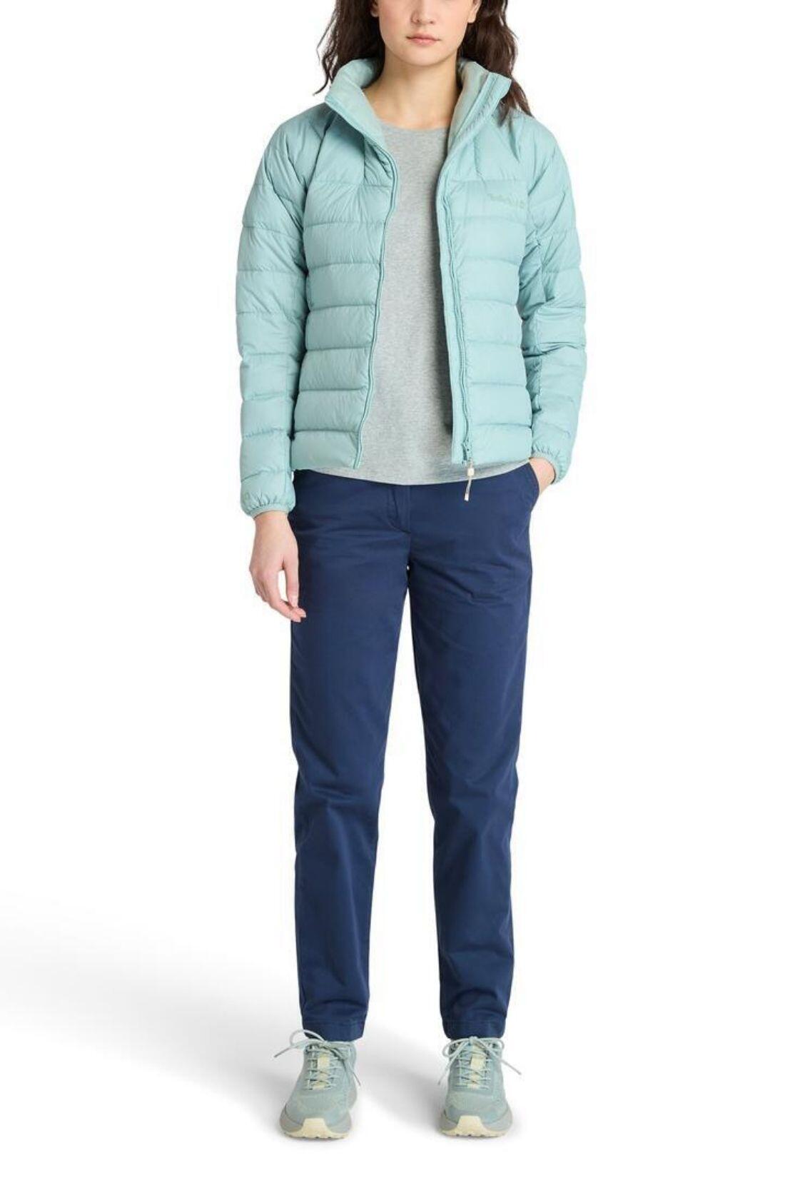 TIMBERLAND - Calça chino slim feminina com etiqueta, tamanho 29, azul 2/4