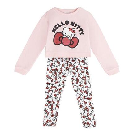 Ensemble Hello Kitty pour enfants : sweat-shirt et legging roses en polaire