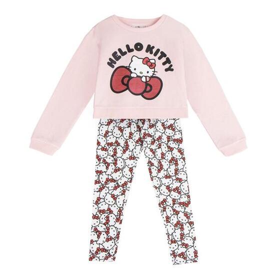 Ensemble Hello Kitty pour enfants : sweat-shirt et legging roses en polaire