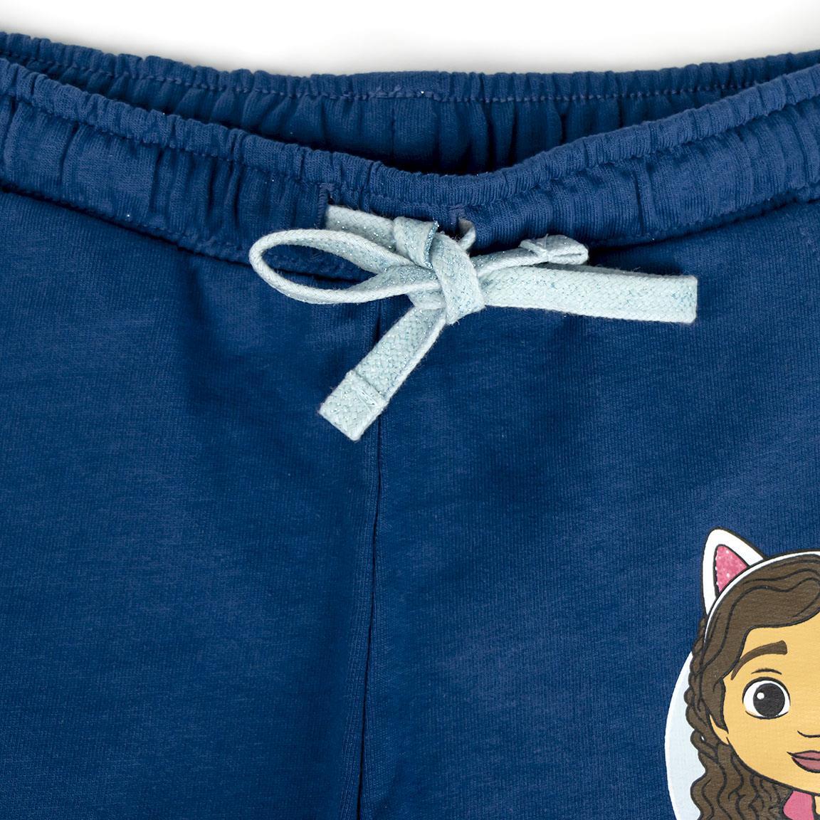 Conjunto Infantil Gabby's Dollhouse de Algodón Dos Piezas Blanco y Azul 3/6