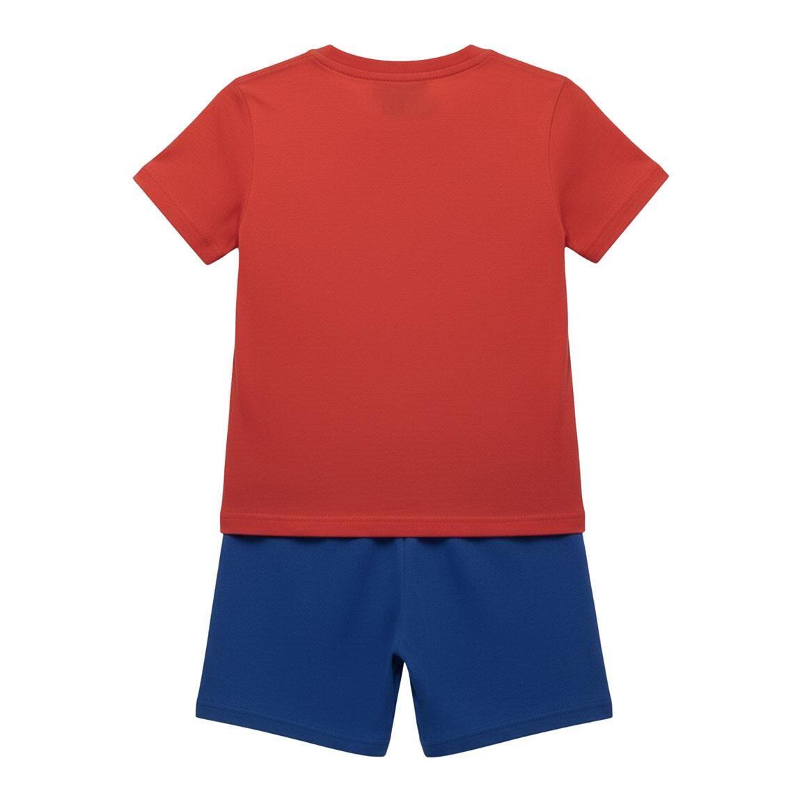 Conjunto infantil de duas peças do Homem-Aranha em algodão vermelho e azul. 2/6