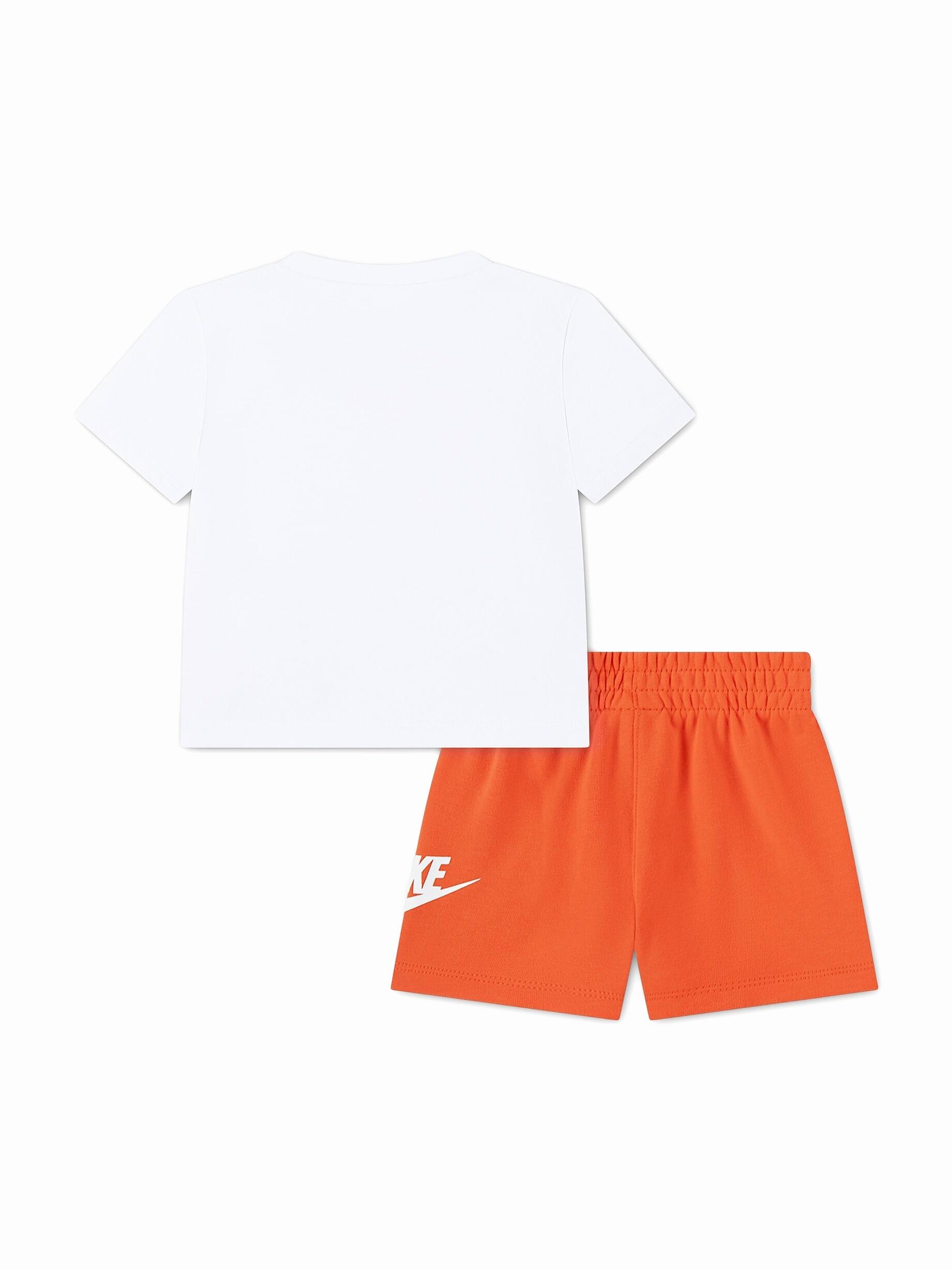 Completo bambino nike club - bianco / arancione 2/5