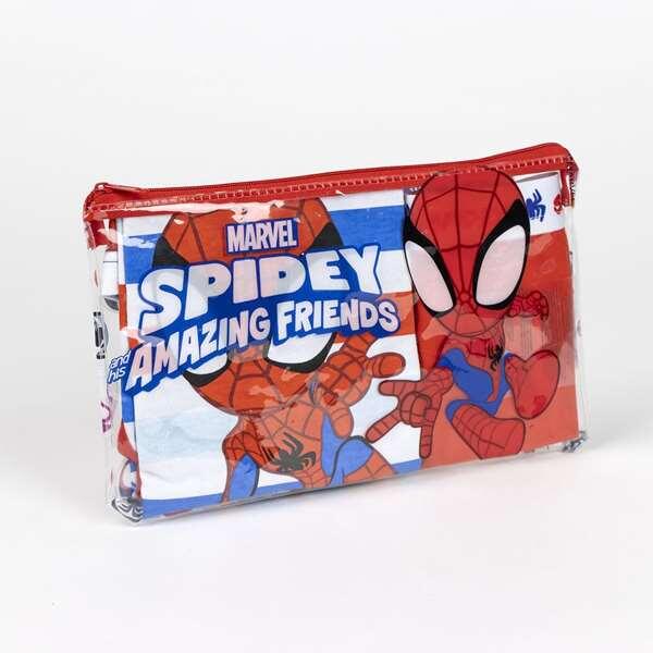 Pijama infantil de algodão de duas peças do Homem-Aranha com nécessaire 7/7