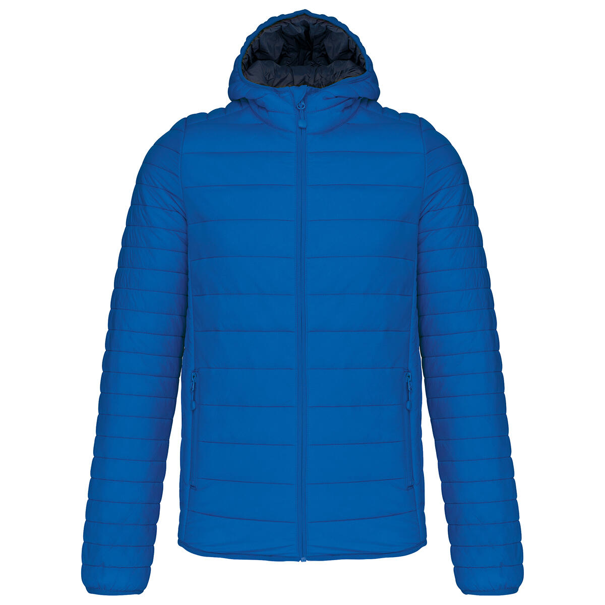 Mens Lightweight Hooded Down Jacket (Light Royal) 2/4