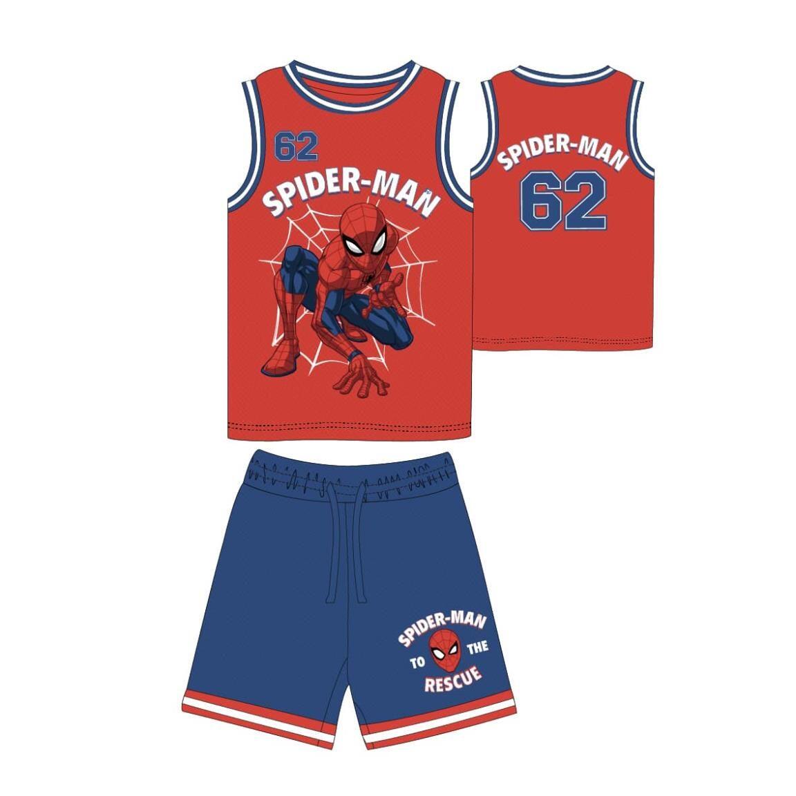 Conjunto de agasalho infantil do Homem-Aranha, duas peças, em poliéster 1/5
