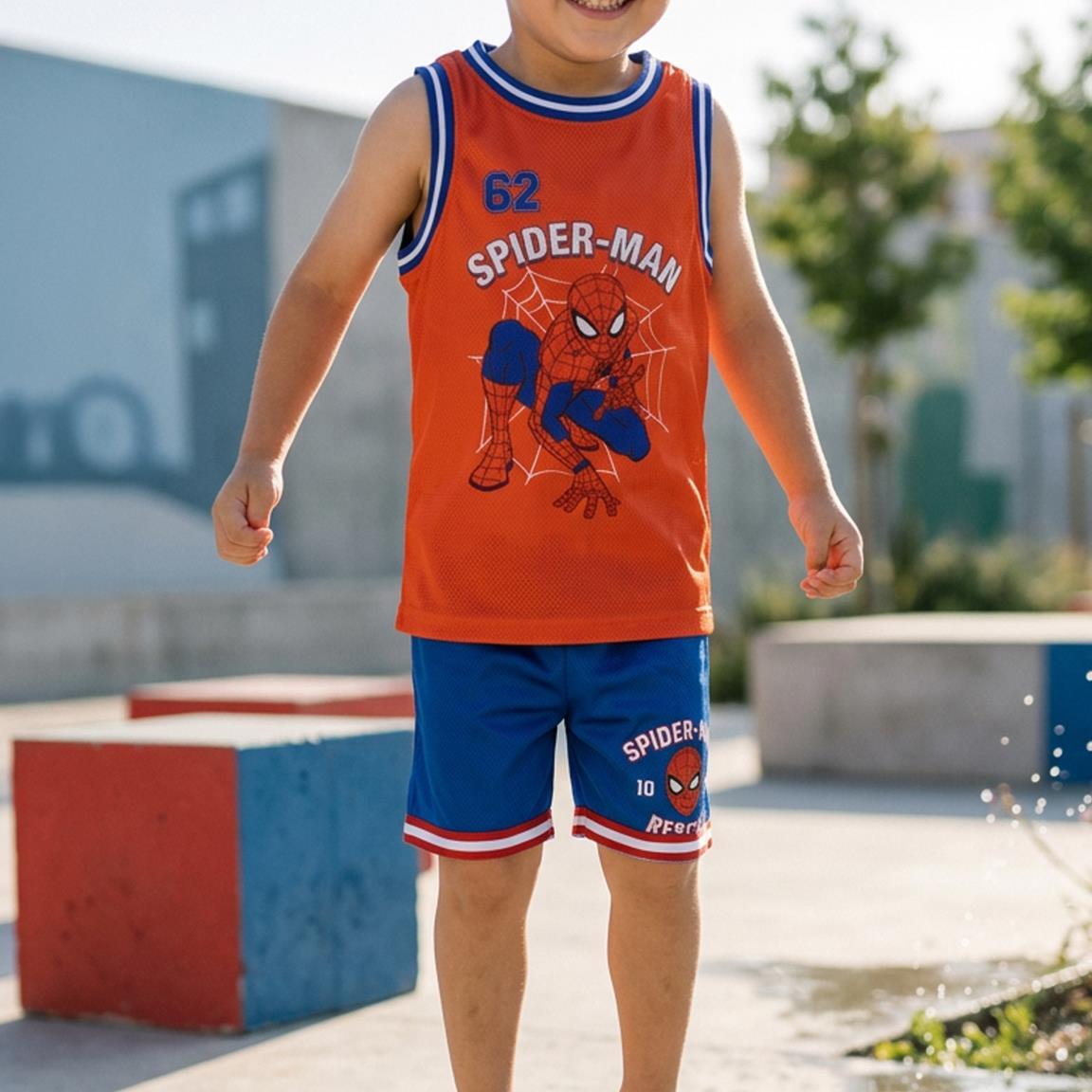 Conjunto de agasalho infantil do Homem-Aranha, duas peças, em poliéster 5/5
