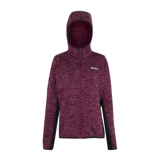 Veste Polaire Bicolore À Capuche KEMILIA Femme (Bordeaux / Noir)