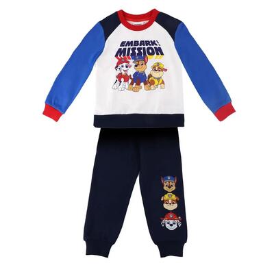 Tuta sportiva per bambini PAW Patrol in due pezzi in pile blu navy e blu.