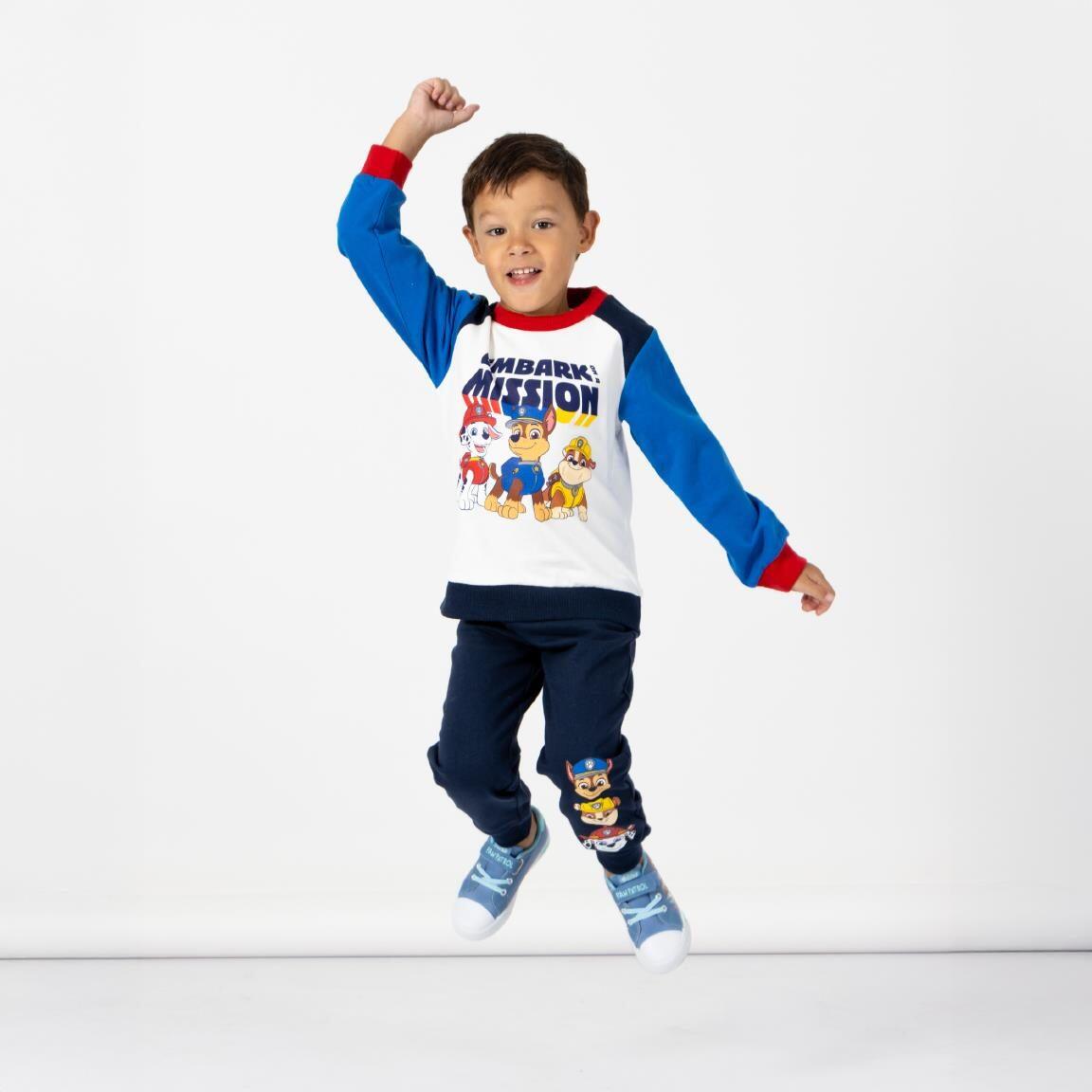 Chándal Infantil PAW Patrol de Dos Piezas en Felpa Azul Marino y Azul 6/6