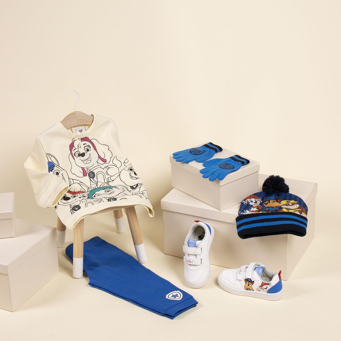 Chándal Infantil PAW Patrol de Dos Piezas con Sudadera y Pantalón Azul y Beige 6/7