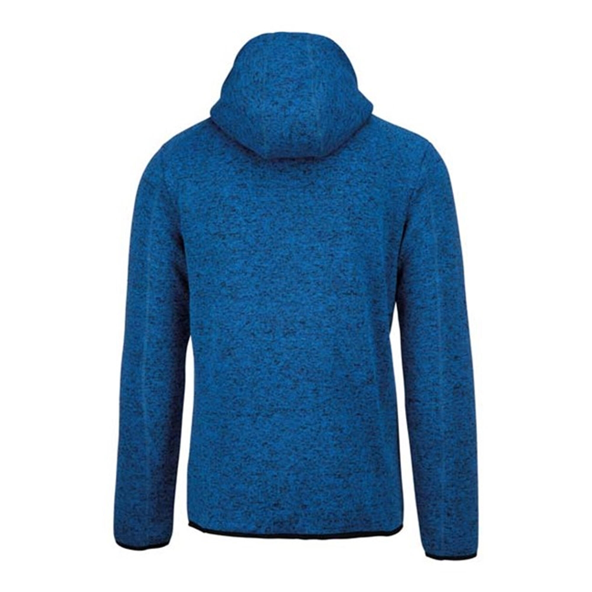 Mens Heather Hooded Jacket (Light Royal Blue Melange) 3/3