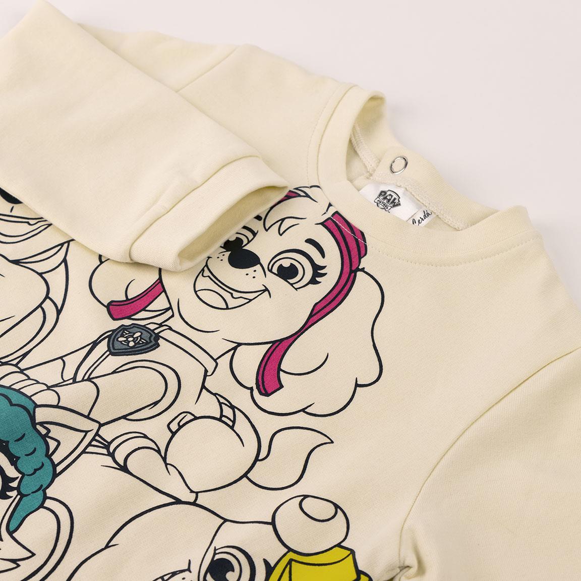 Chándal Infantil PAW Patrol de Dos Piezas con Sudadera y Pantalón Azul y Beige 3/7
