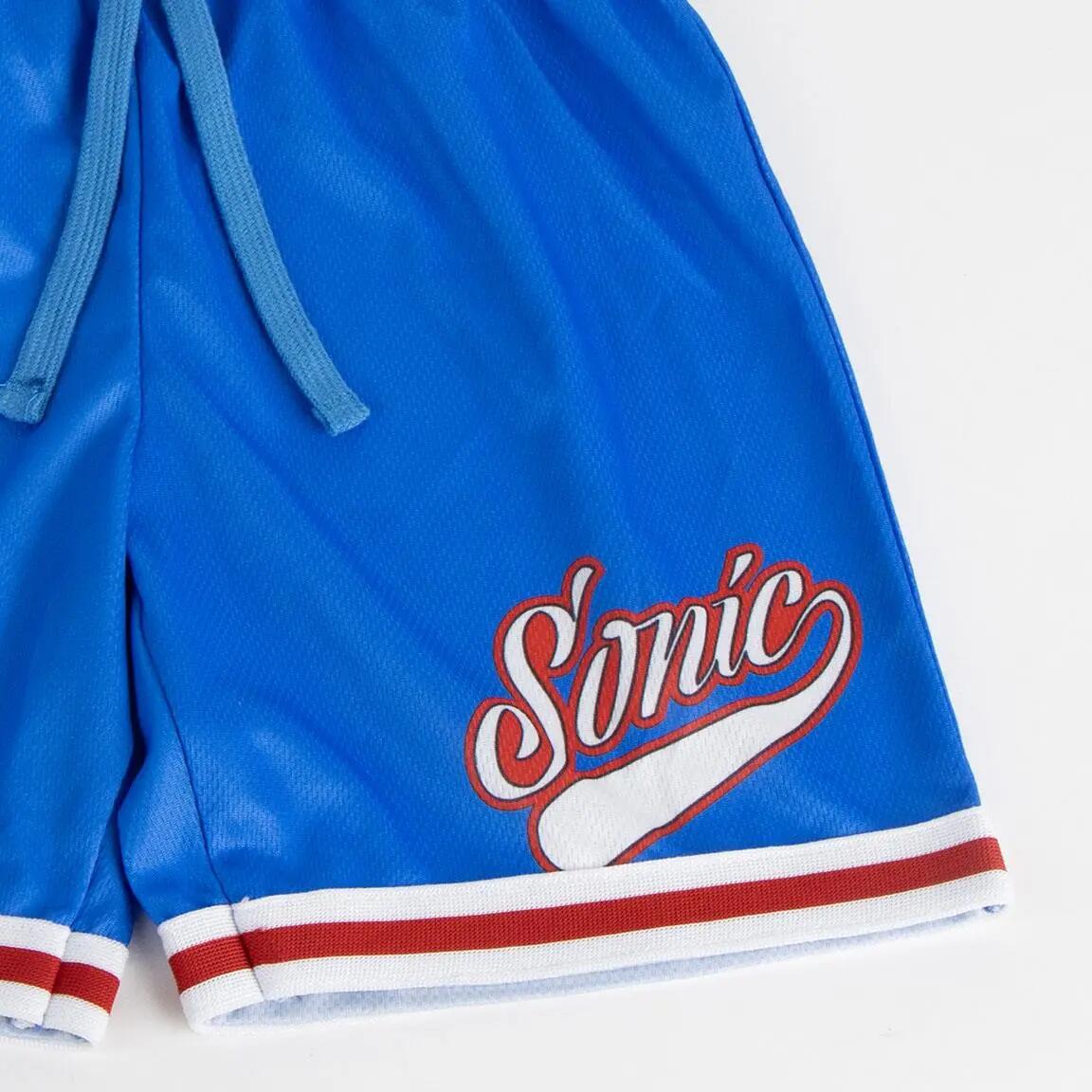 Completo sportivo per bambini Sonic in due pezzi, in poliestere blu. 3/5