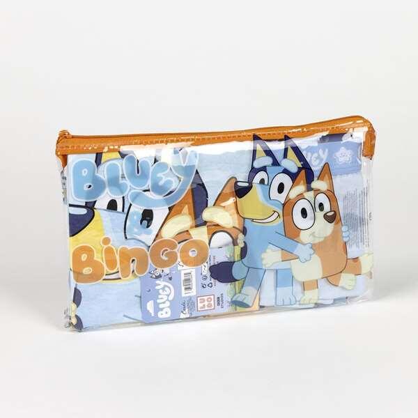 Pijama infantil Bluey de duas peças em algodão com nécessaire, azul claro 7/7