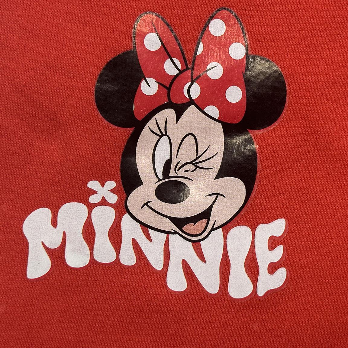 Ensemble deux pièces Minnie Mouse pour enfants en coton blanc et rouge 3/6