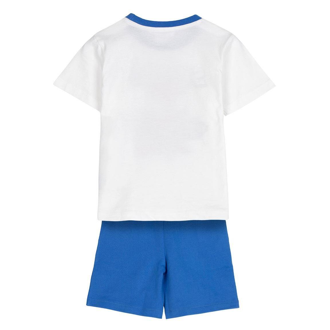 Conjunto infantil de duas peças do Homem-Aranha em algodão, branco e azul. 2/6