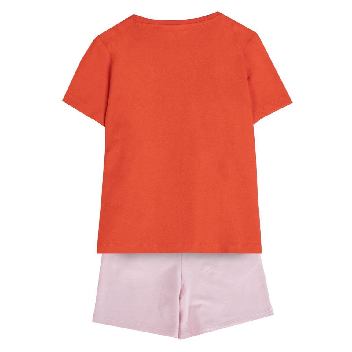 Conjunto infantil Hello Kitty de duas peças em algodão, vermelho e rosa. 2/3