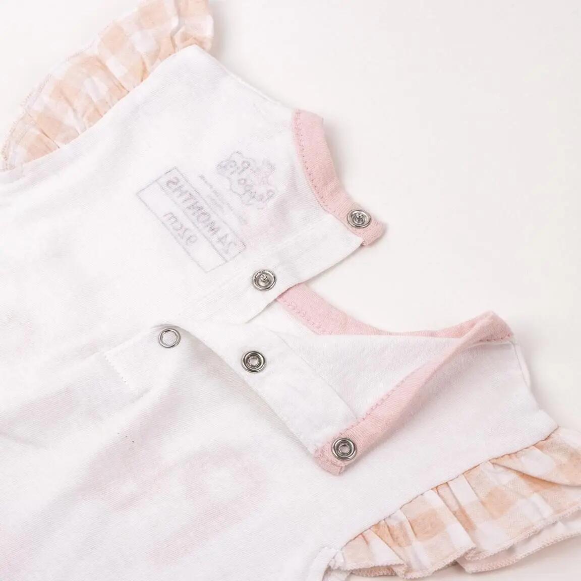 Ensemble deux pièces Peppa Pig pour enfants en coton blanc et rose 6/7