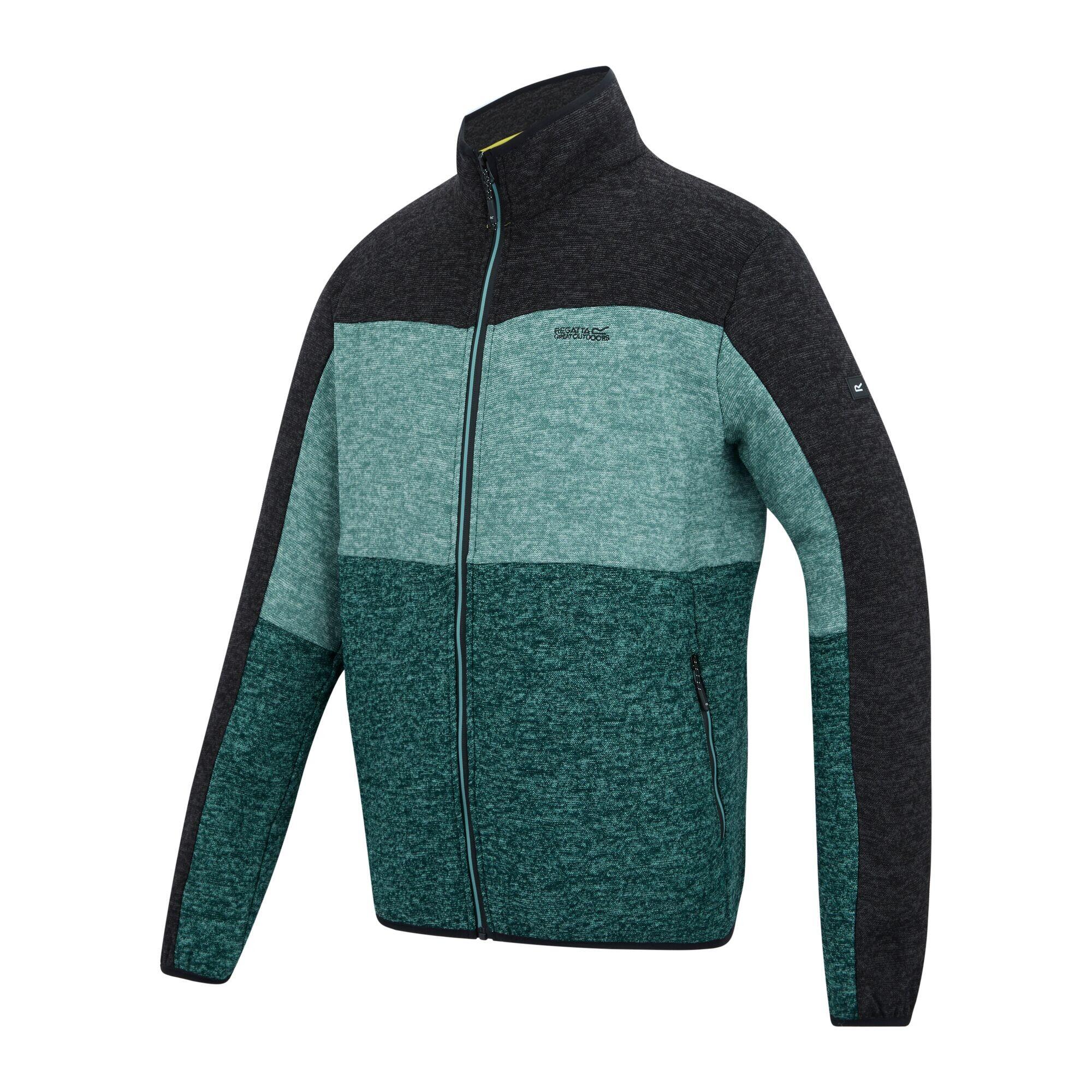 Veste Polaire Motif/style Tricolore ELRAM Homme (Vert Sarcelle / Turquoise / 4/5