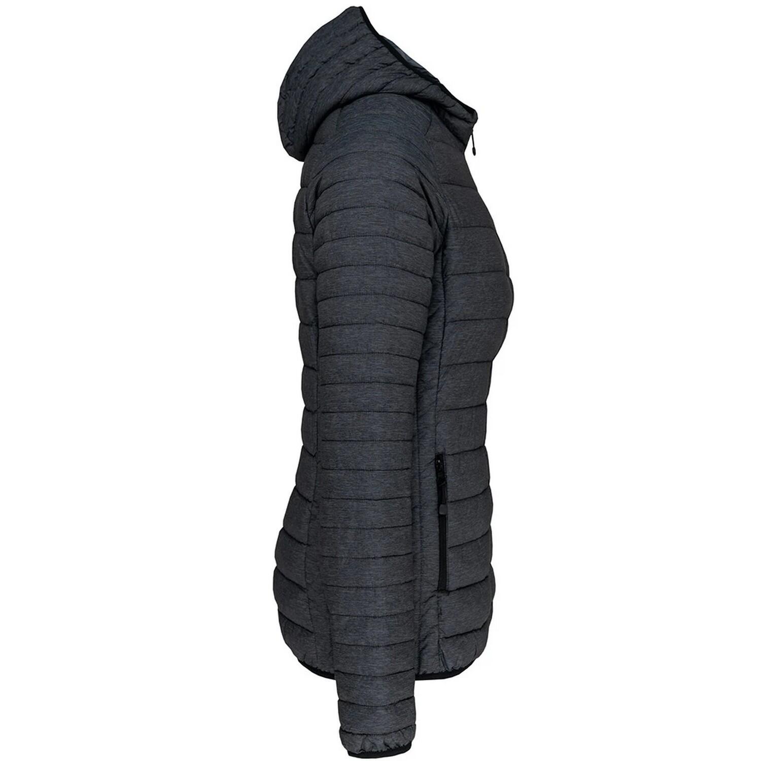 Leichte Kapuzen Steppjacke Damen Dunkelgrau 3/3