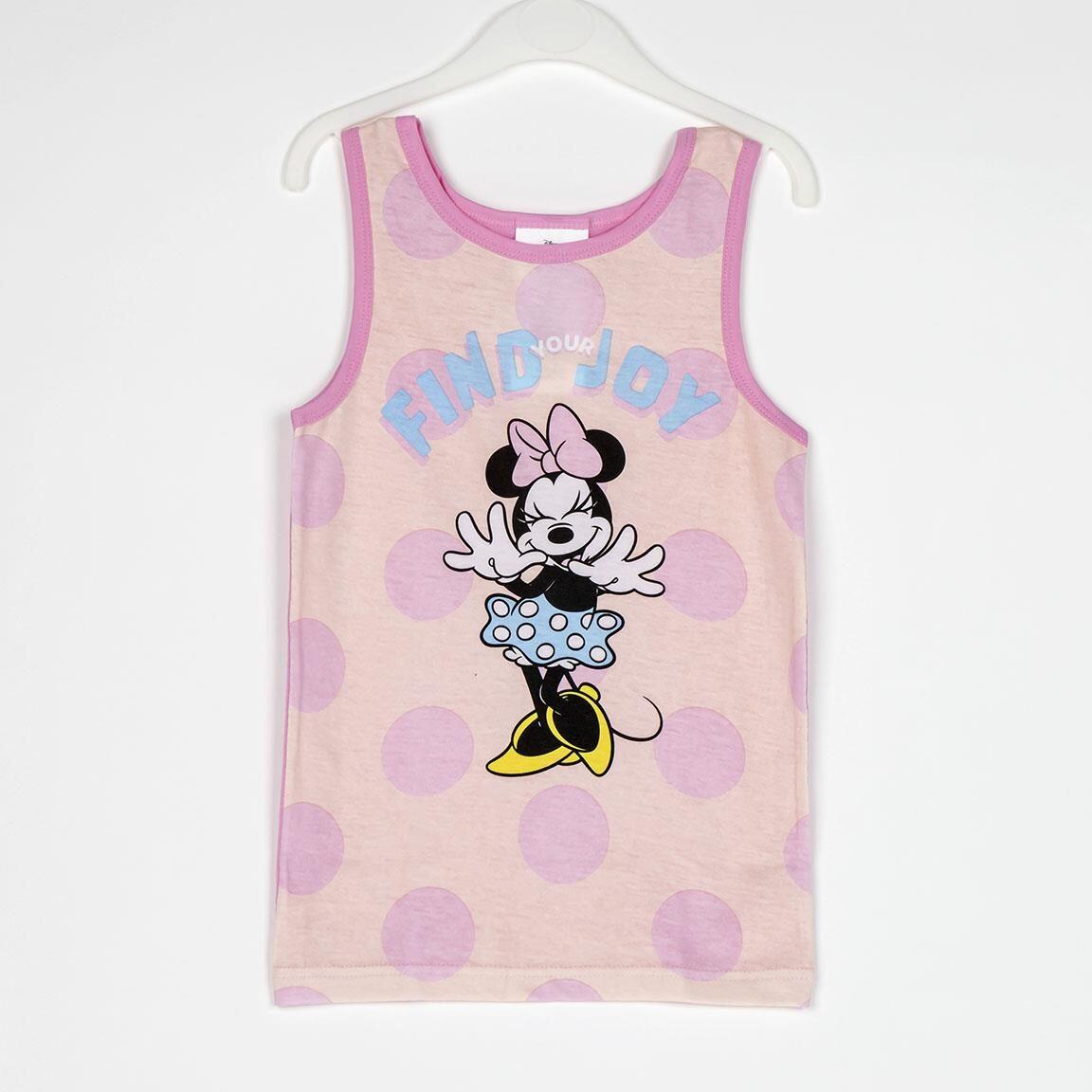 Minnie Mouse Kinder-Baumwollpyjama mit Hosenträgern und Kulturbeutel (Rosa und 2/6