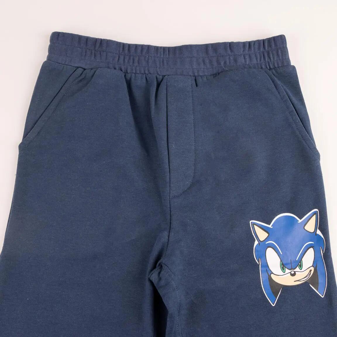 Conjunto de duas peças de pelúcia Sonic para crianças, nas cores azul e marinho. 6/6