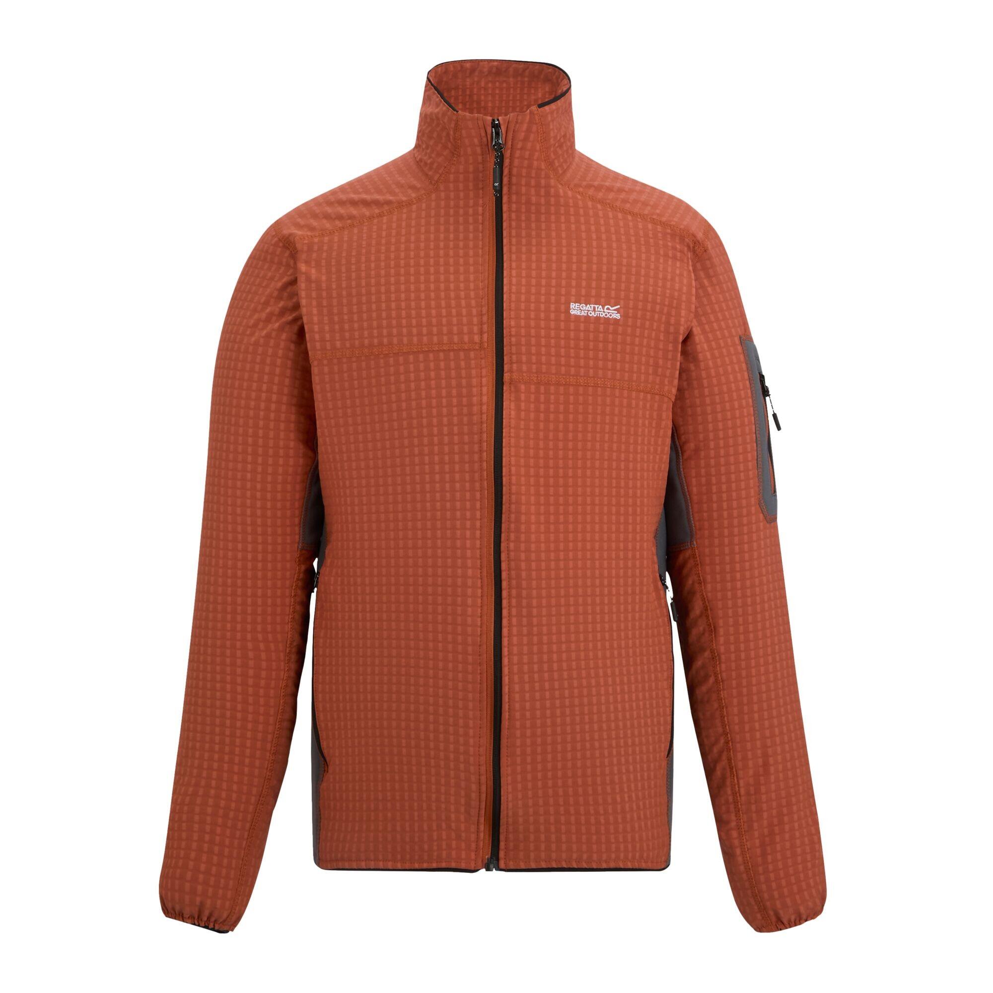 Veste Polaire Col Montant BASLINN Homme (Orange Foncé / Gris Foncé) 2/5