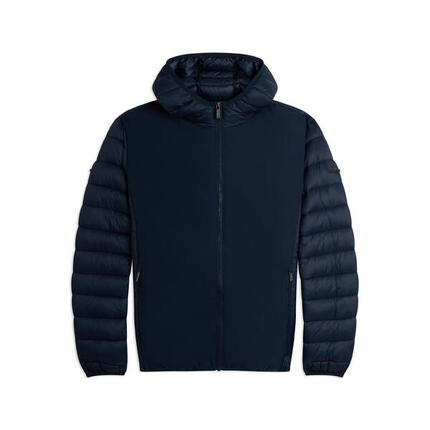 Doudoune matelassée avec devant en softshell, fermeture zippée et capuche
