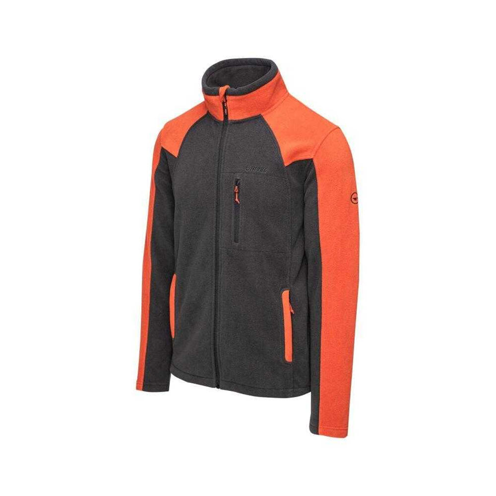 Giacca Pile Polare Uomo Hi-Tec Monar Nero Rosso 3/3