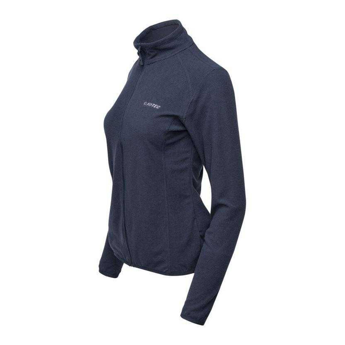 Giacca Pile Polare Cerniera Su Intera Lunghezza Donna Hi-Tec Damis II Blu Navy 3/3