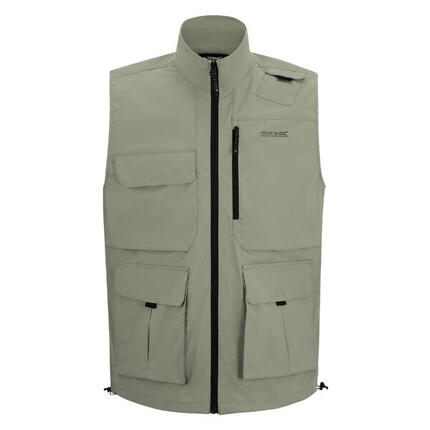 Veste Unie Sans Manches De Voyage Homme (Kaki)