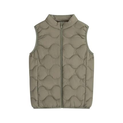Veste Sans Manches Sans Manches Motif/style Matelassé Enfant (Vert)