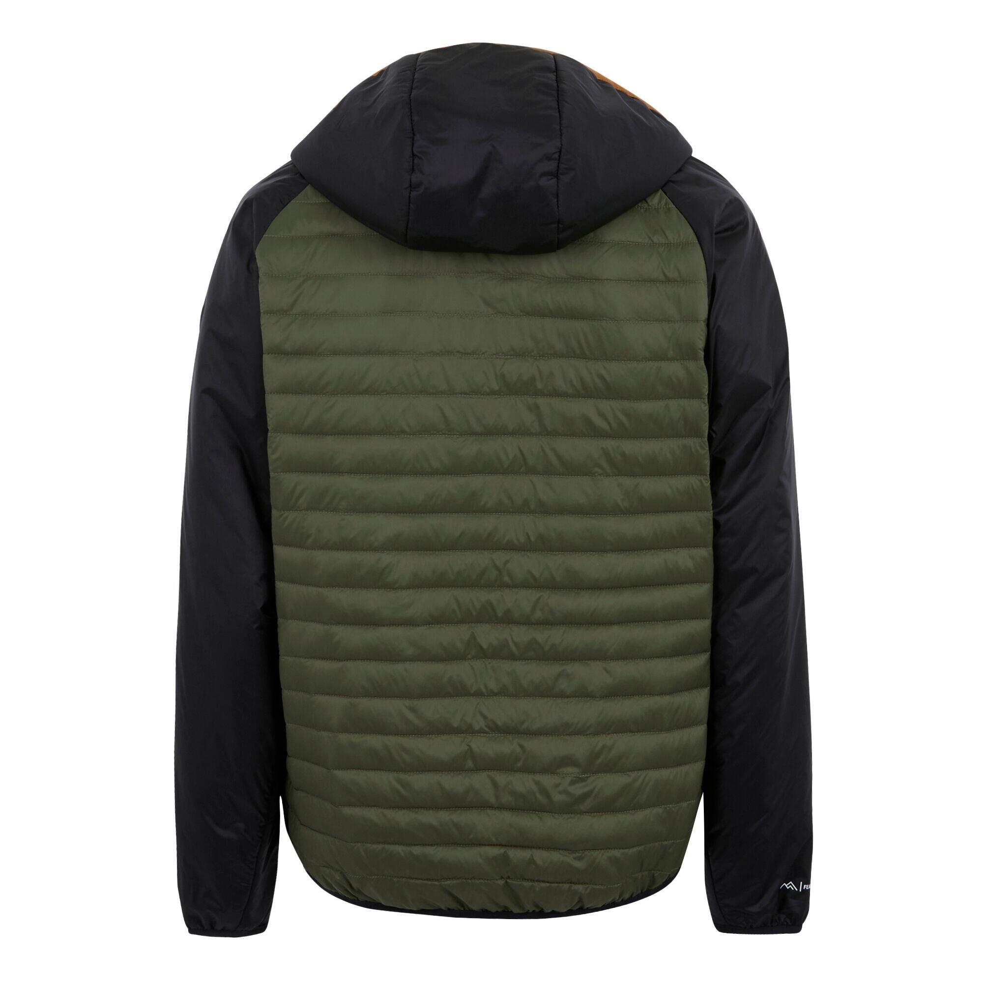 Veste Matelassée À Capuche ROWAK Homme (Kaki Foncé / Noir) 3/5