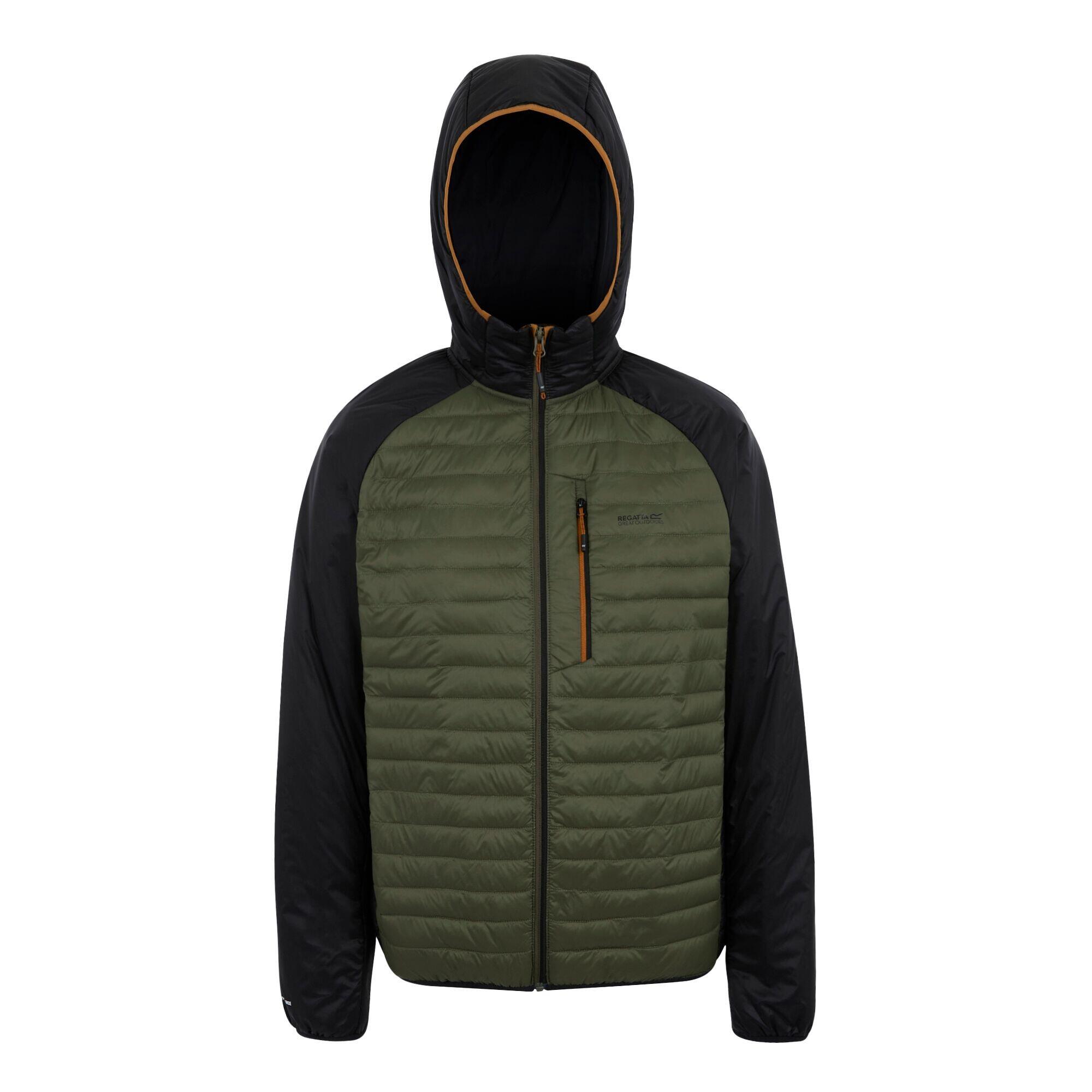 Veste Matelassée À Capuche ROWAK Homme (Kaki Foncé / Noir) 2/5