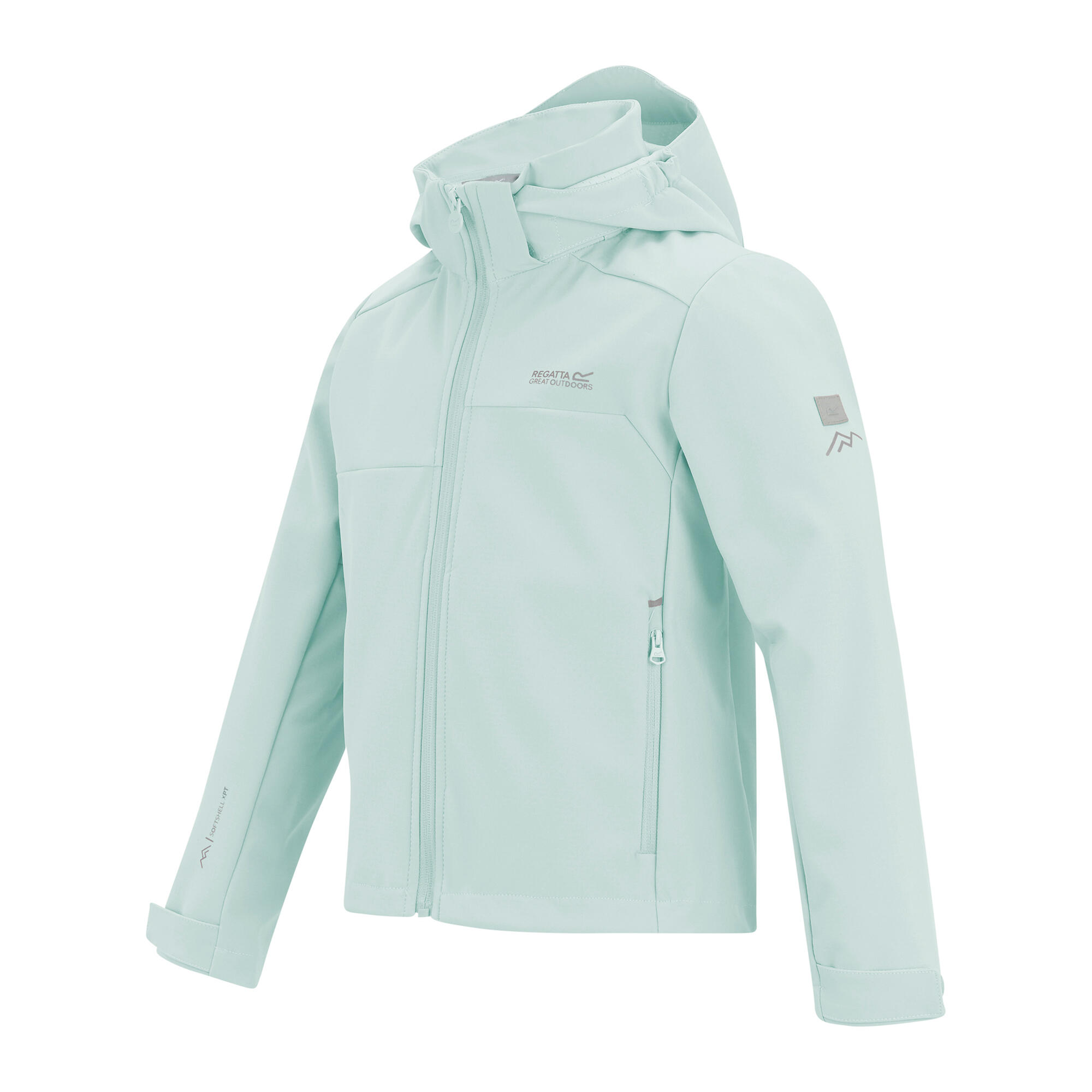 Soft Shell Jas Kinderen/Kinderen (Zeemist/Ivy mos) 4/5