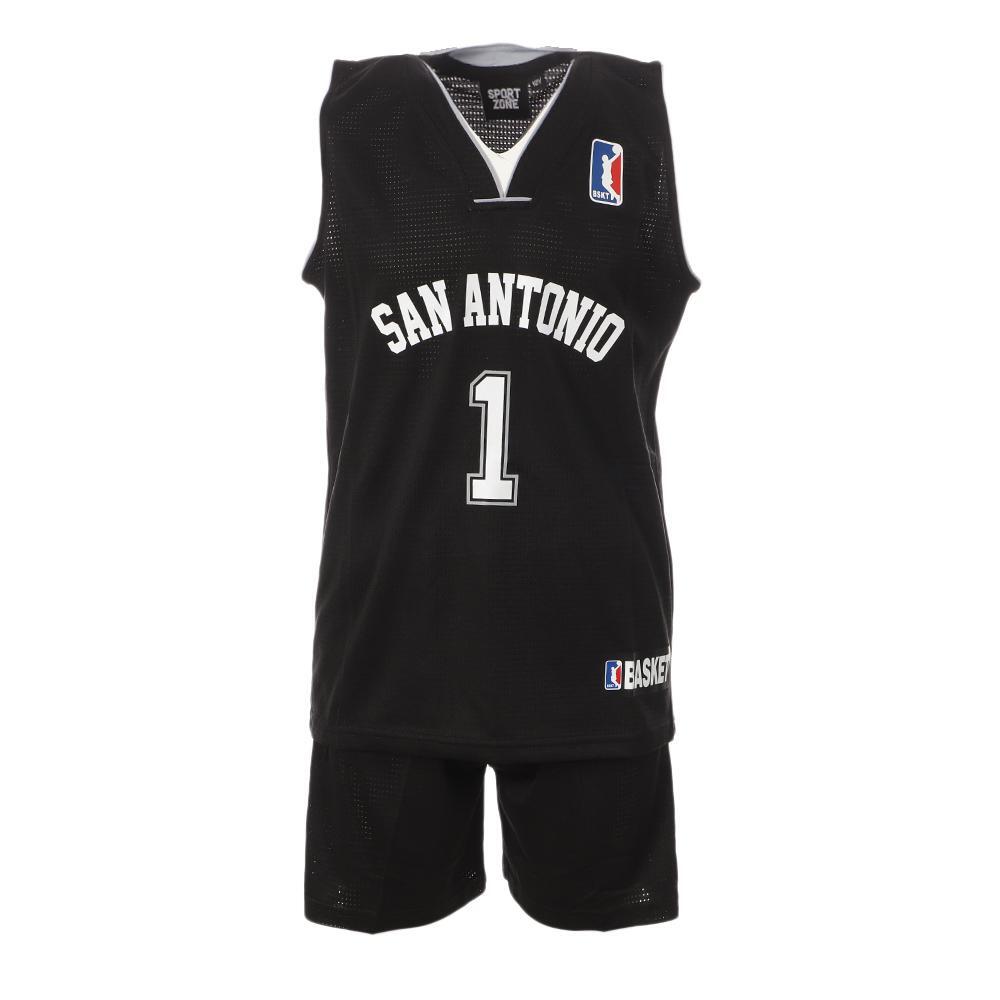 San Antonio Ensemble de basket Noir Enfant Sport Zone 1/2