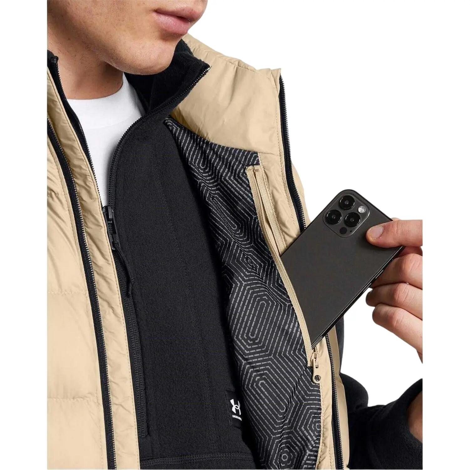 Mens Legend Down Filled Gilet (Brown) 4/4