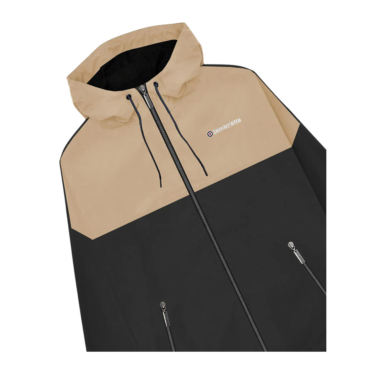 Mens SS26 Contrast Panel Jacket (Black/Cashew) 3/3