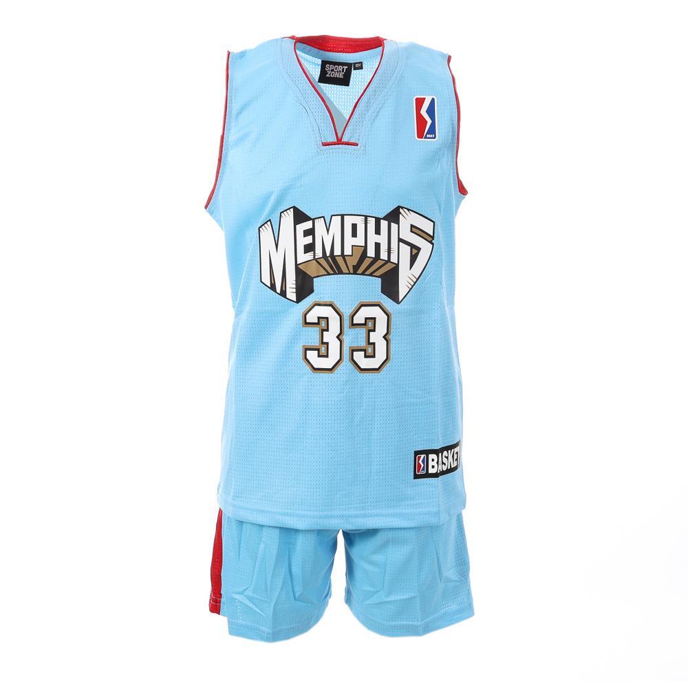 Menphis Ensemble de Basketball Bleu Garçon Sport Zone 2/3
