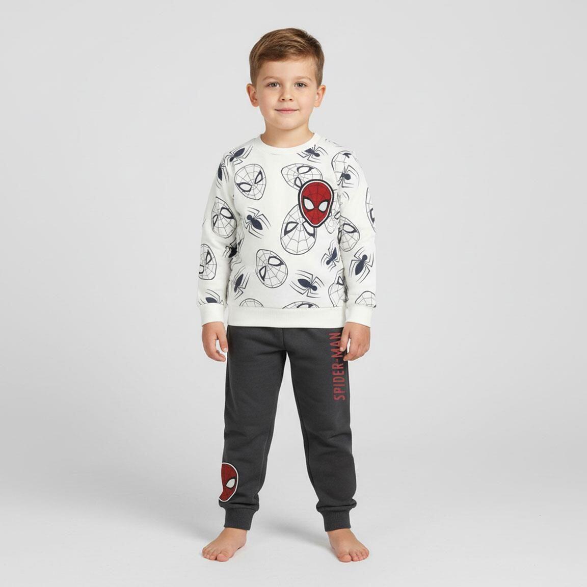 Conjunto de treino do Homem-Aranha infantil de duas peças em algodão felpudo 4/6