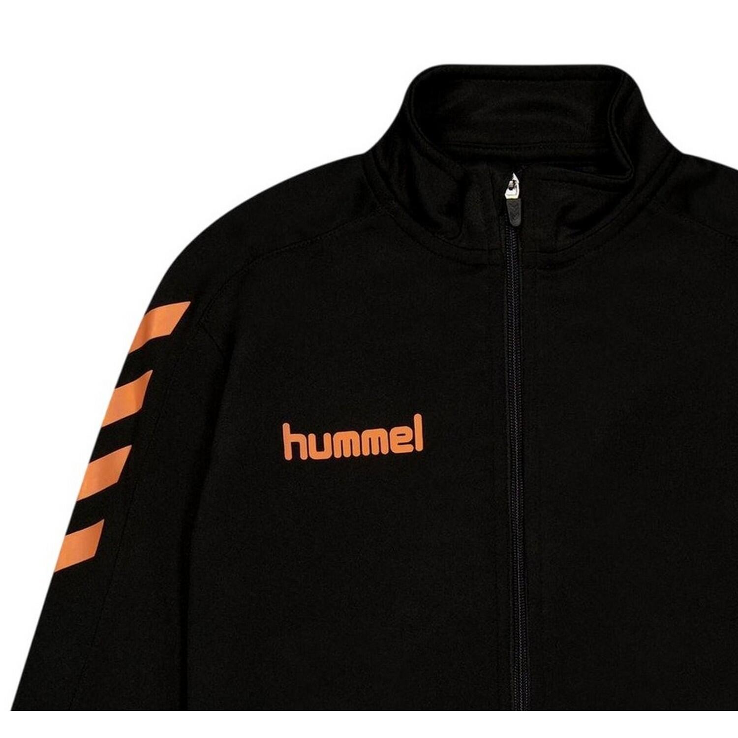 Childrens/Kids Core Logo Jacket (Black/Orange) 3/3