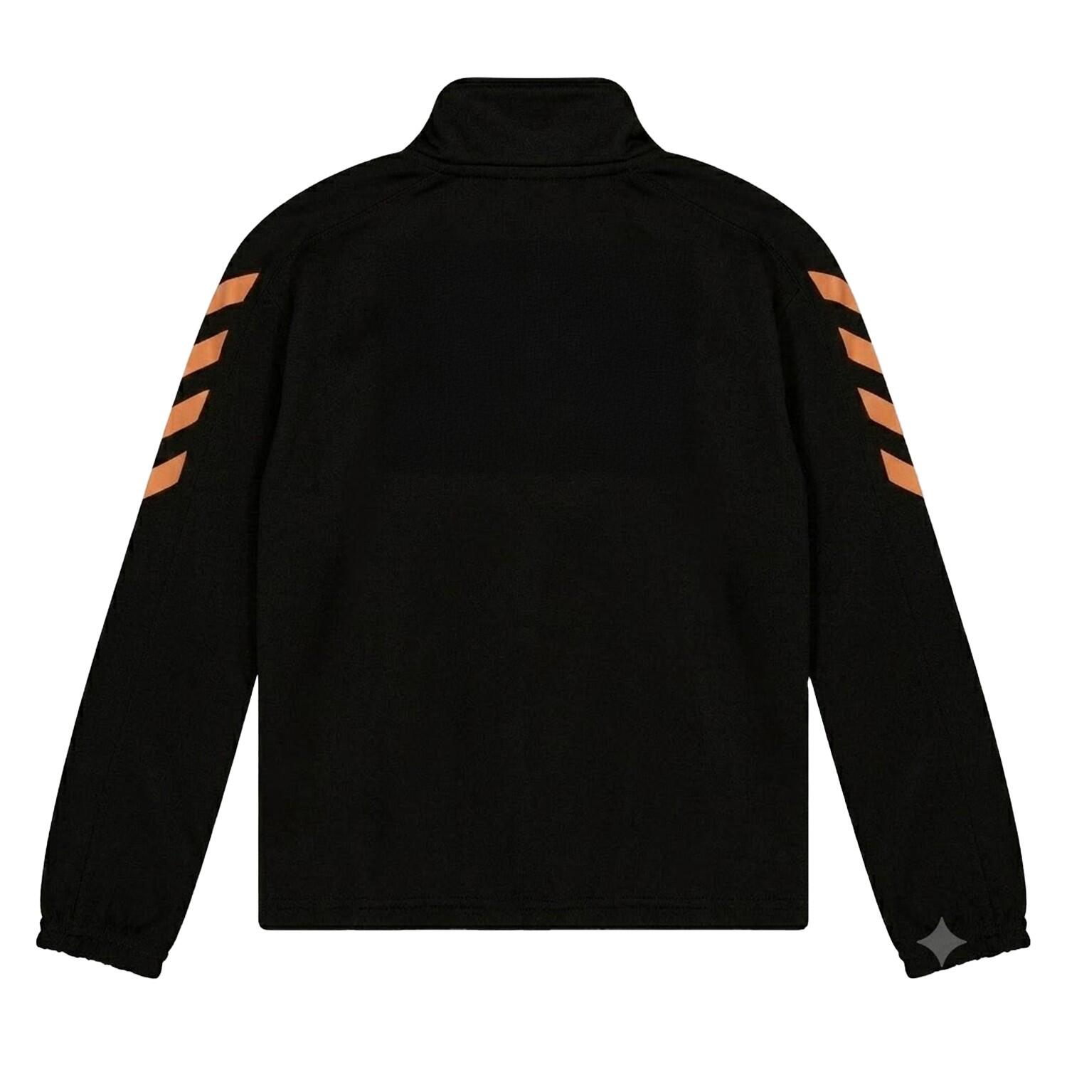 Childrens/Kids Core Logo Jacket (Black/Orange) 2/3