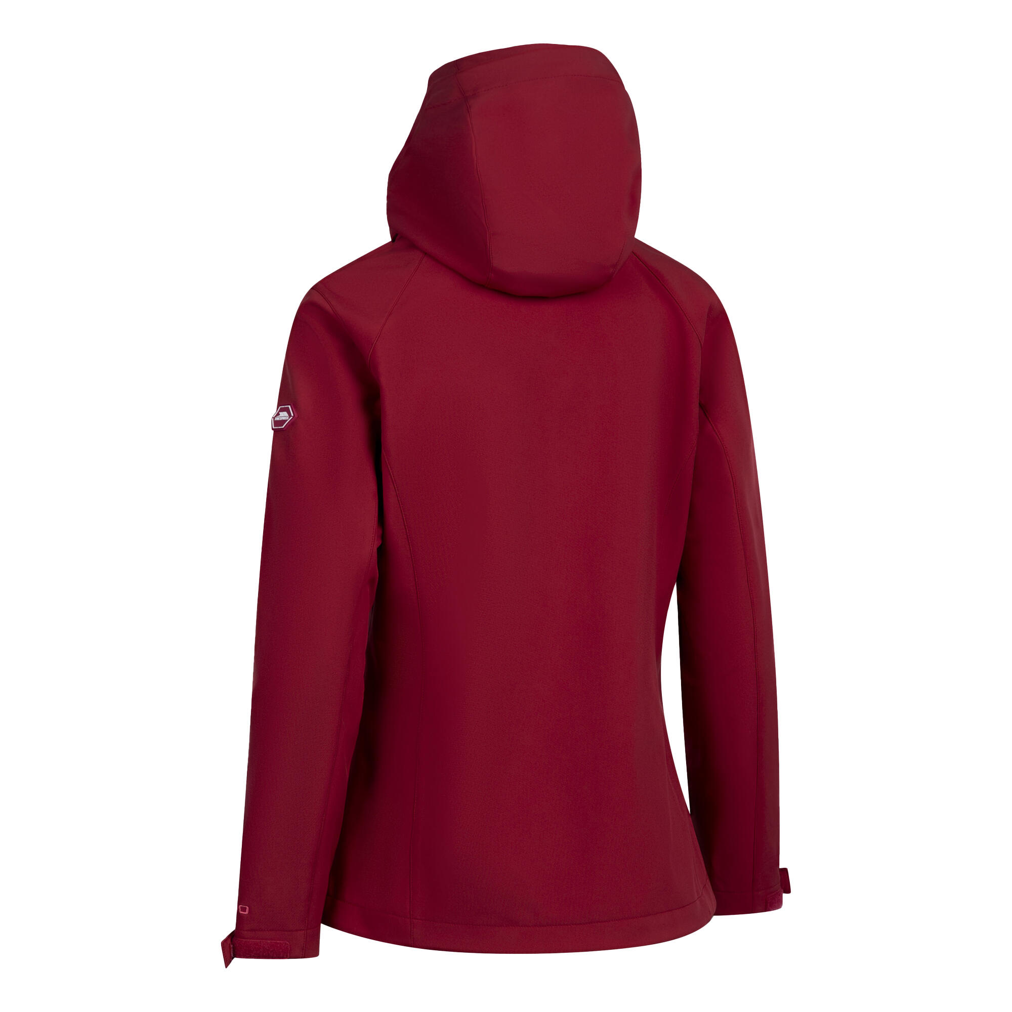 Veste Softshell Unie À Capuche PERSEPHONE Femme (Rouge Bordeaux) 2/3