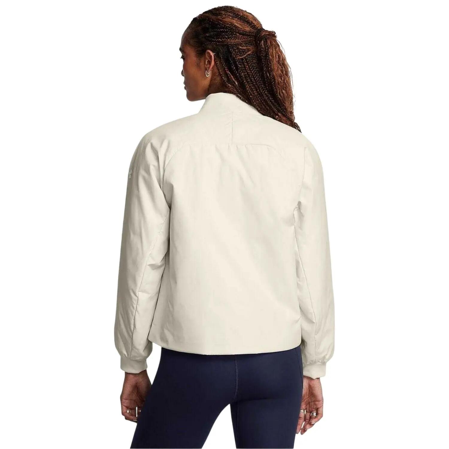 Effen bomberjack voor dames (Wit) 4/6