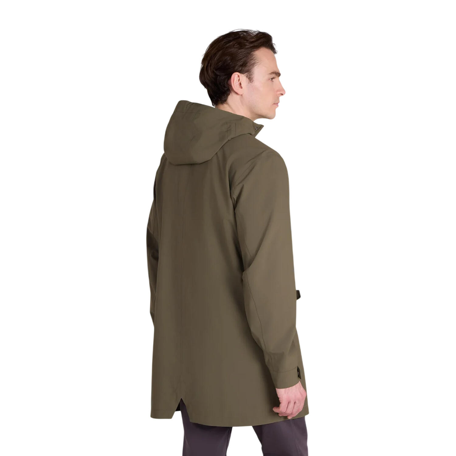 Mens Hyde Long Waterproof Jacket (Khaki Green) 3/4