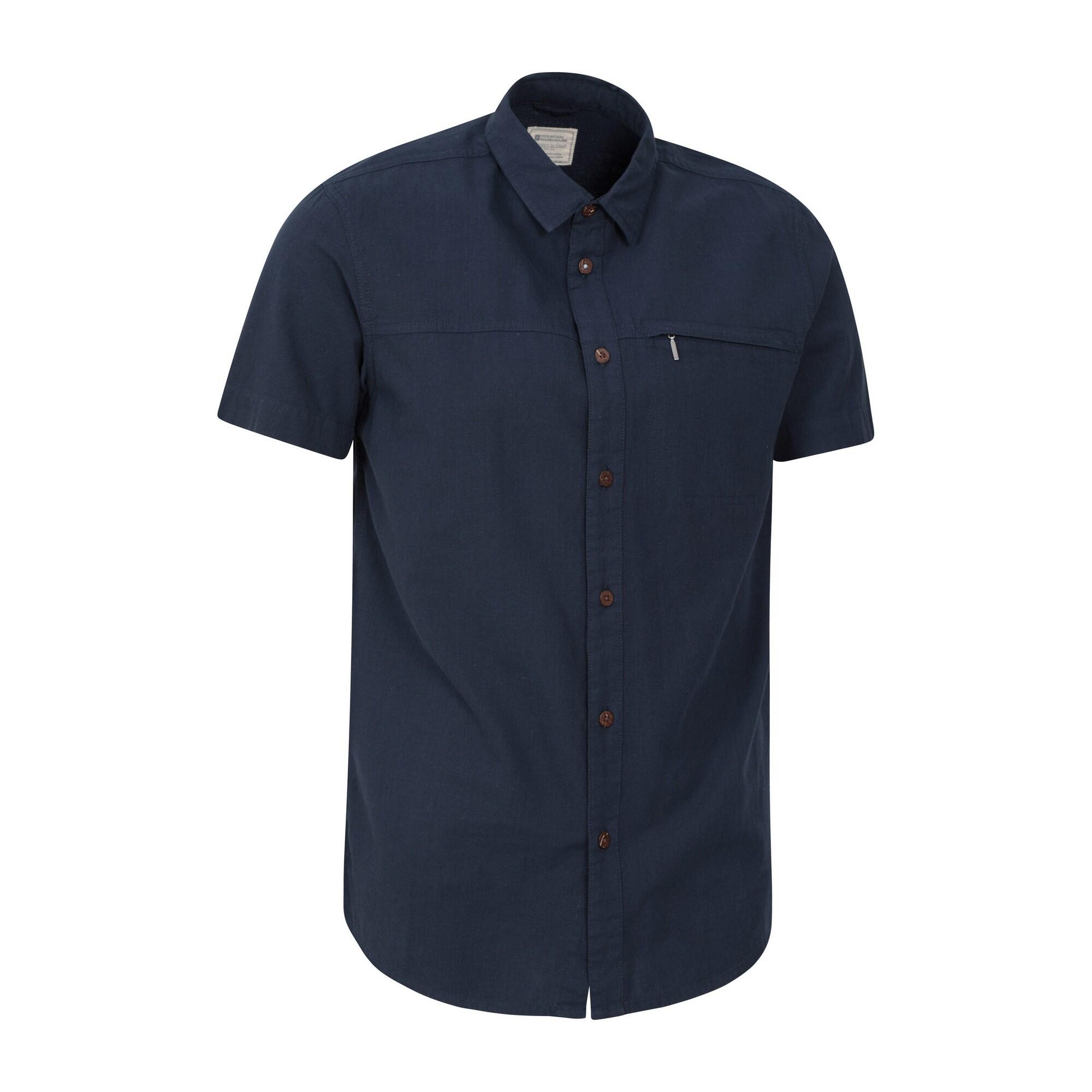 Camicia Maniche Corte Uomo Mountain Warehouse Coconut Blu Navy 3/3