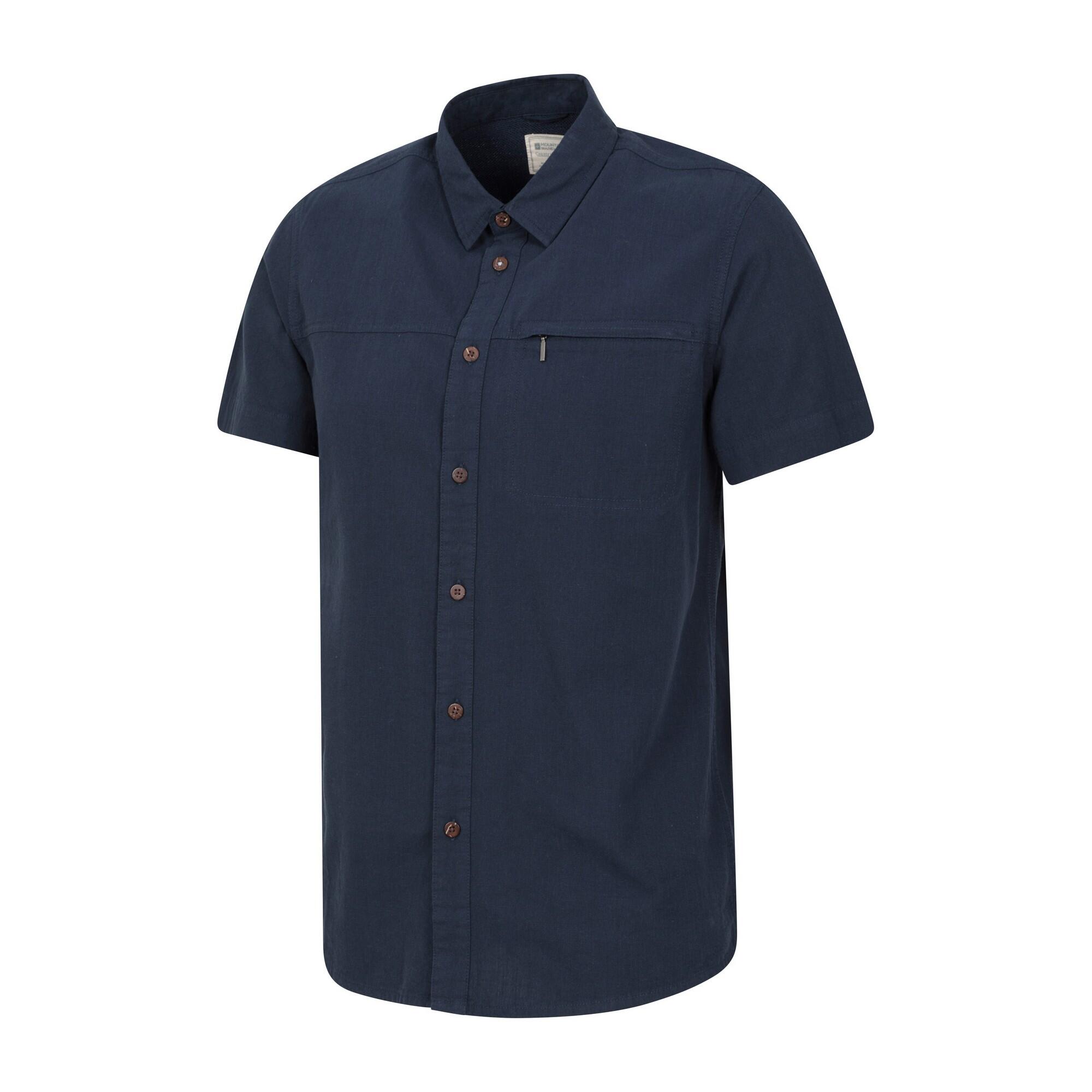 Camicia Maniche Corte Uomo Mountain Warehouse Coconut Blu Navy 2/3