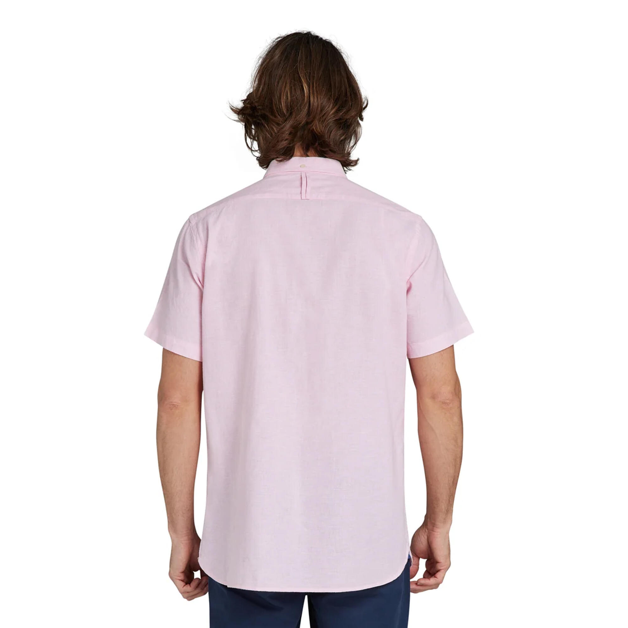 Camicia Classico Maniche Corte Uomo Raging Bull Rosa 2/3