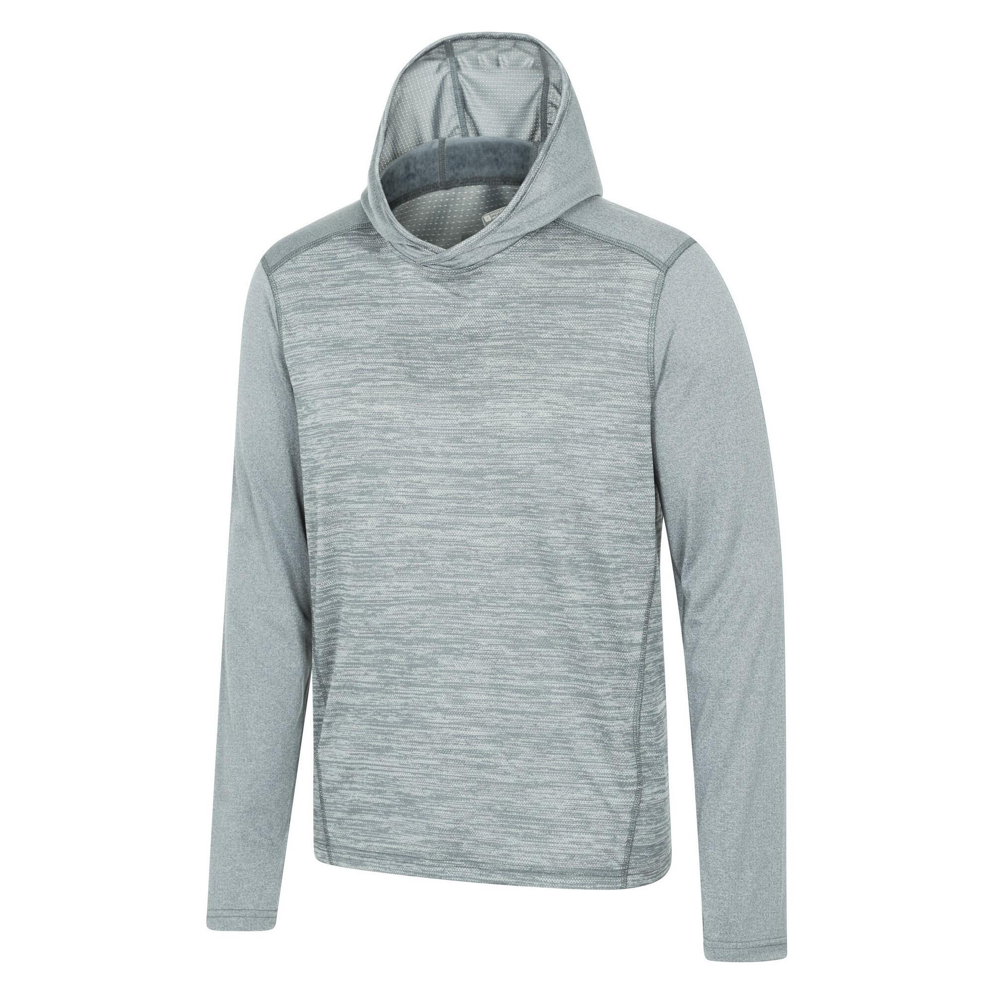Felpa Con Cappuccio Active Uomo Mountain Warehouse Ignite Grigio Chiaro 3/4